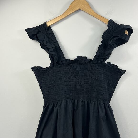 Hill House Black Ellie Nap Dress Size XL Sleeveless Ruffle Tiered Midi - Picture 2 of 11